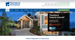 Desktop Screenshot of mainlandhomeinspections.com